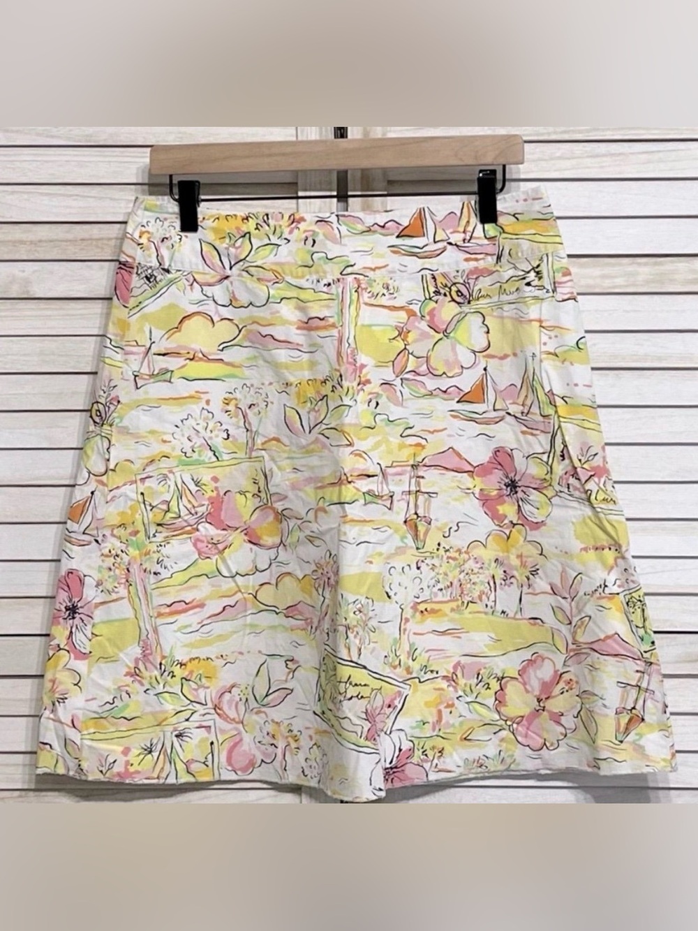Express Watercolor Hawaiian Floral A-Line Skirt Women’s 6 PRICE FIRM